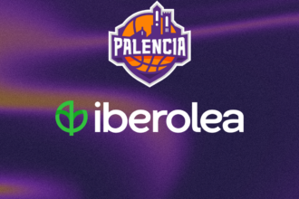 Imagen que muestra el logotipo del Palencia Baloncesto junto con el de Iberolea