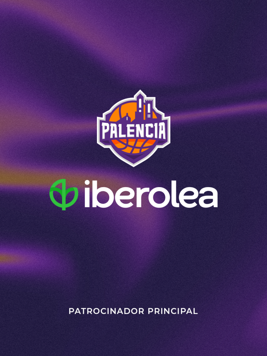 Imagen que muestra el logotipo del Palencia Baloncesto junto con el de Iberolea