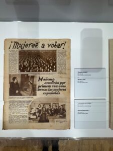 Recorte de prensa sobre la primera votación en la que participaron las mujeres
